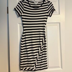 Market & Spruce Navy and White Striped Mini Dress